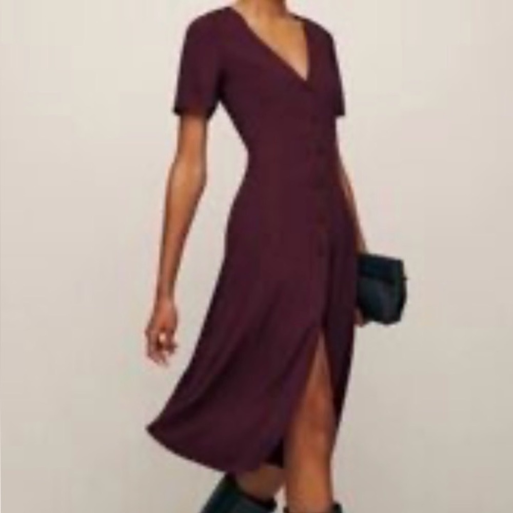 Reformation Burgundy Midi Dress – Size 8 – Excellent Conditio